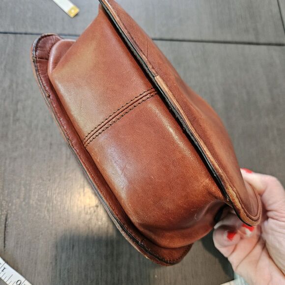 Etienne Aigner Woven Leather Bucket Crossbody Bag Brown Vintage 90s Boho Rare - Picture 3 of 10